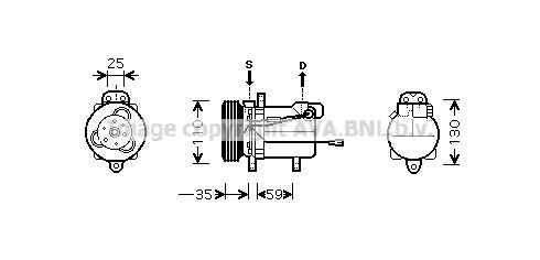 AVA QUALITY COOLING Компрессор, кондиционер SZAK069